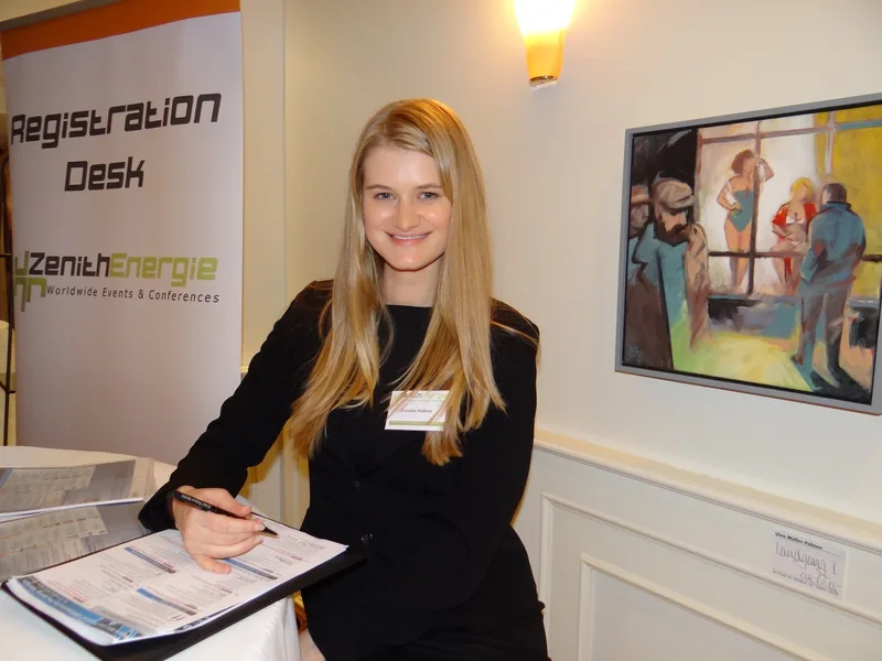 Registration desk at a previous Zenith Group event